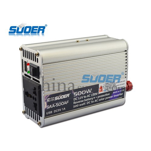 [Mã 44ELSALE2 giảm 7% đơn 300K] Bộ đổi điện 500W 12V sang 220V chống ngược cực - SAA-500AF