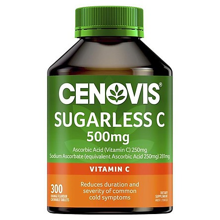 Viên Ngậm Không Đường Vitamin C - Cenovis Sugarless C 500mg (300 Viên)