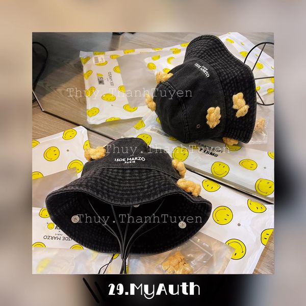 Nón bucket 13DE  MINI BEAR DEMIN