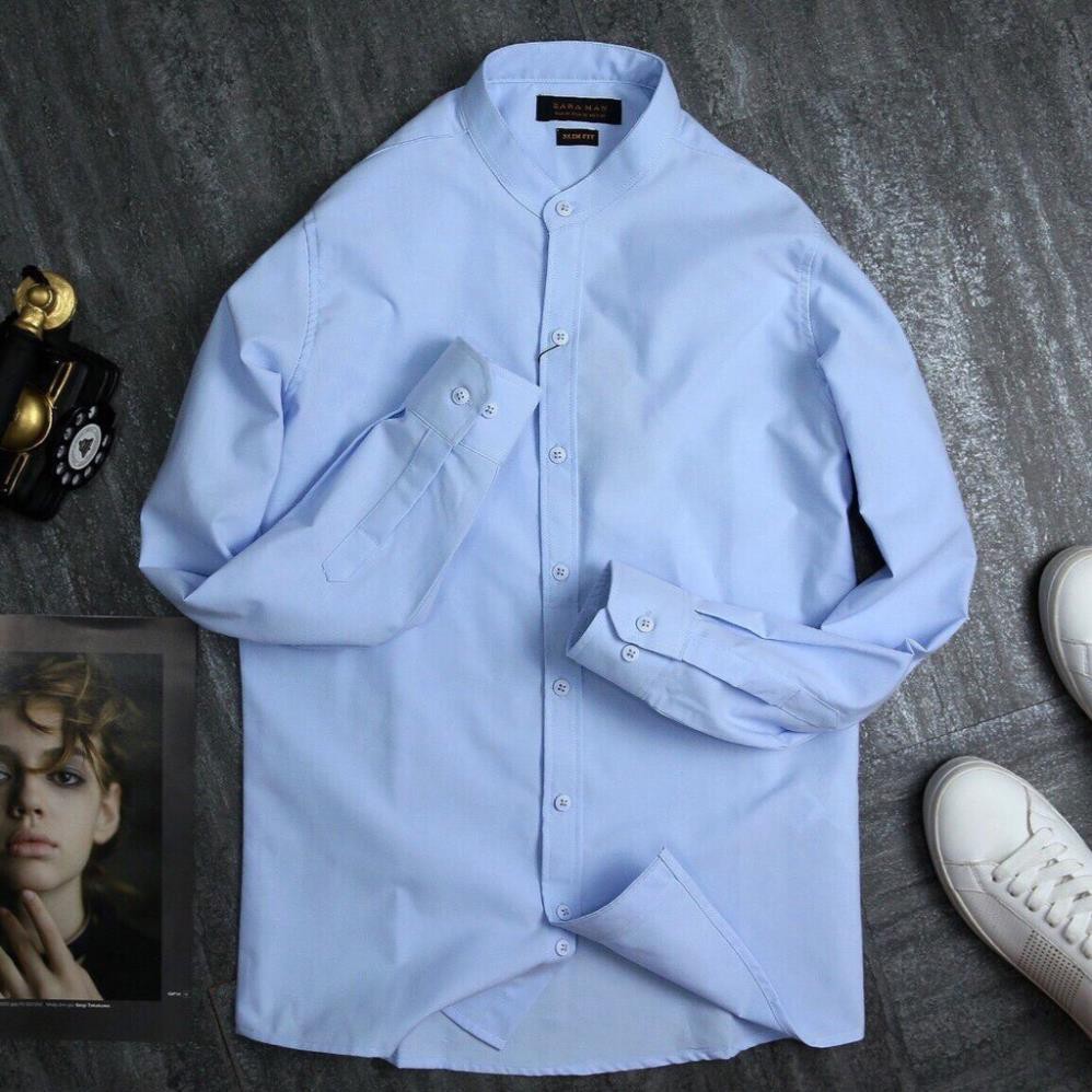 Sơ Mi Nam Cổ Tàu Trắng Đẹp - Chất lụa, trắng, đen, dáng Hàn Quốc | BigBuy360 - bigbuy360.vn