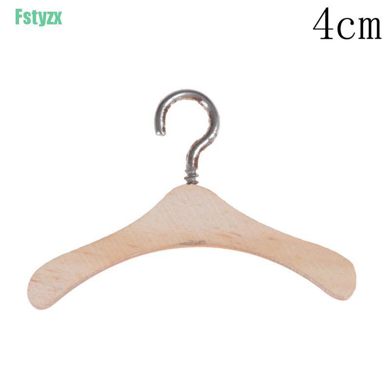 fstyzx Handmade All Doll Clothes Hanger Wood Furniture Coat Hanger Model Toy Gifts