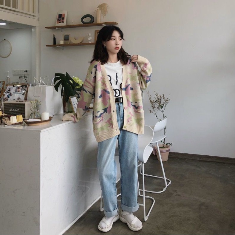 Cardigan Len Nữ Dáng Dài ELISA, Khoác Cardigan Len Ulzzang Áo Len Taobao Nữ Dáng Rộng Có Sẵn | BigBuy360 - bigbuy360.vn