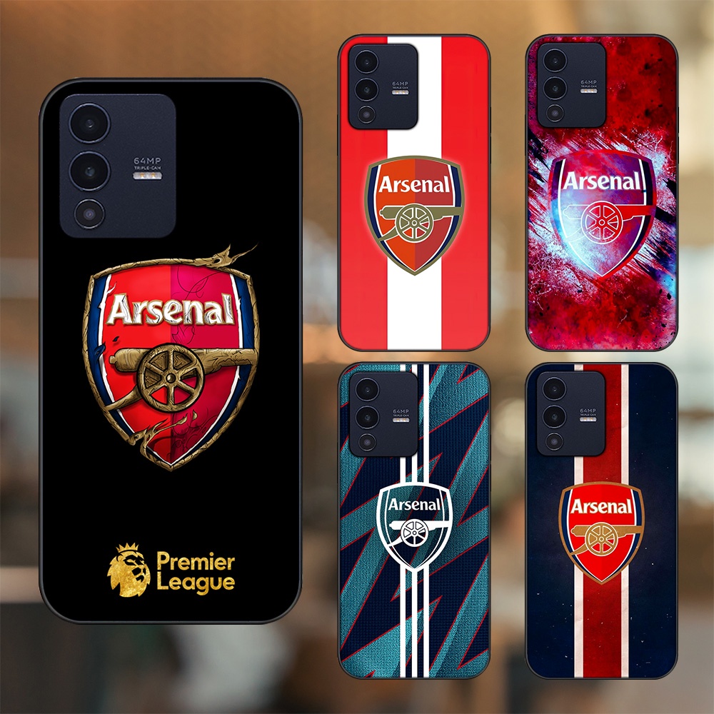 Ốp lưng Vivo V23 5G viền đen in hình Arsenal FC
