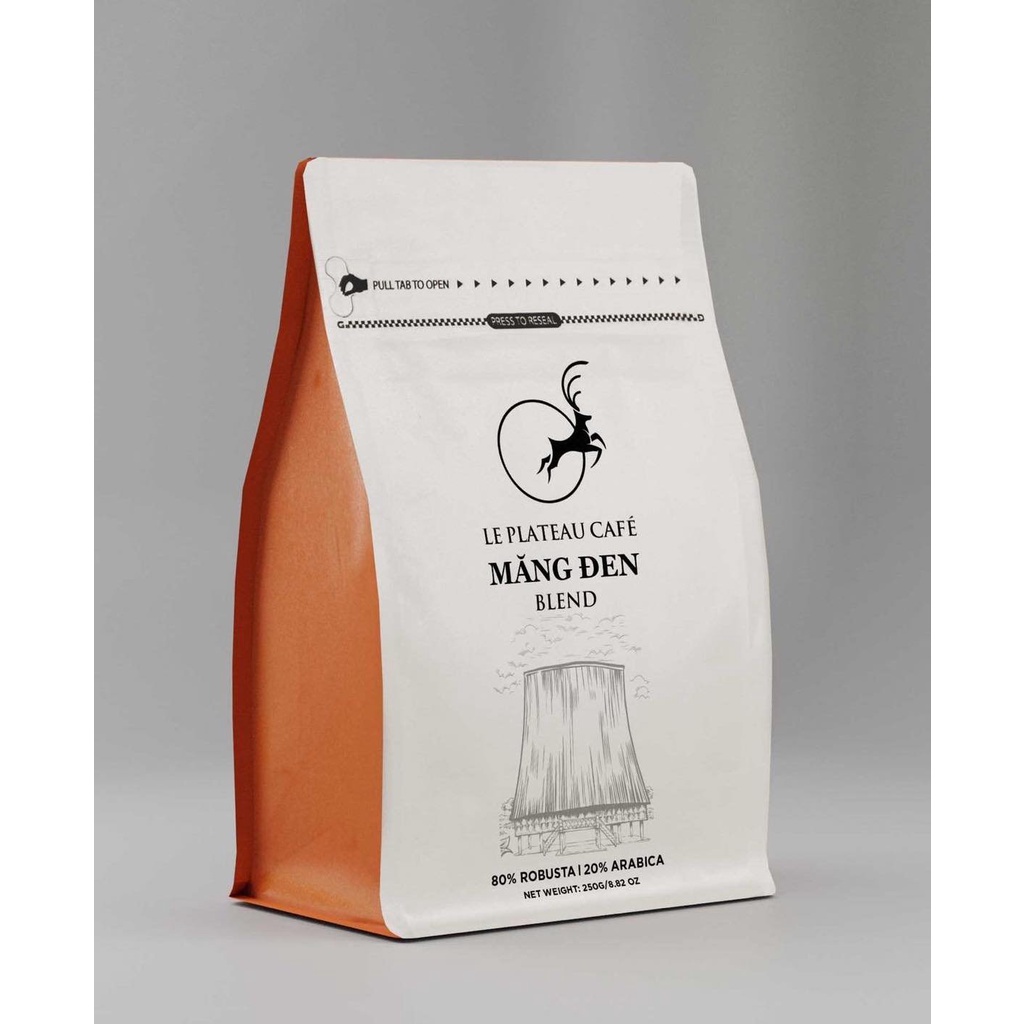 Cà Phê Hạt Măng Đen Blend,sự kết hợp 80%Robusta và 20% Arabica thu hoạch từ quả chín 100%