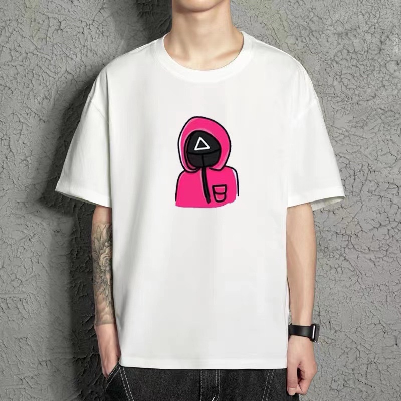 💖HOT HOT💖 BST ÁO THUN HÌNH Squid game korean series white T-shirt unisex trendy tee | BigBuy360 - bigbuy360.vn