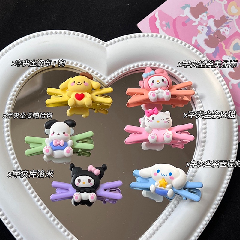Kẹp Tóc Hoạt Hình Dễ Thương Chữ x Chỉnh Tư Thế Ngồi Thành cassia dog heart bangs