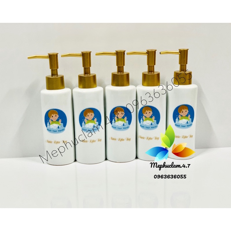 [ Hoả tốc] 1 Bình sứ đựng nước rửa tay gốm sứ Bát Tràng cao cấp dùng trong gia đình,khách sạn,homestay,resort,decor,...