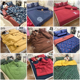 Bộ chăn ga cotton đũi thương hiệu. Chát với shop để chọn mẫu
