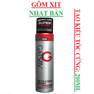 Gôm xịt tóc nam GATSBY SUPER HARD 250ml