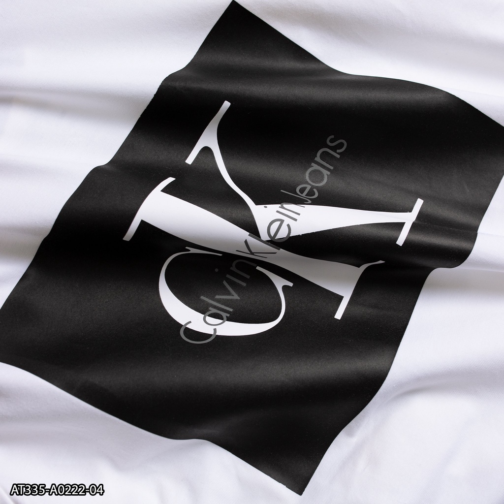 Áo thun nam Calvin Klein 100% Cotton AT335 - in hoạ tiết dạng khối