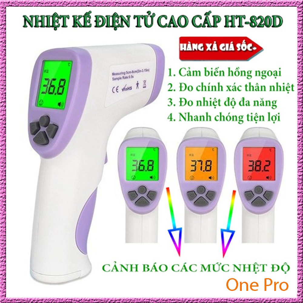 [Hàng chính hãng] Nhiệt kế điện tử cao cấp HT-820D, máy đo thân nhiệt cảm biến hồng ngoại đo chính xác nhiệt độ