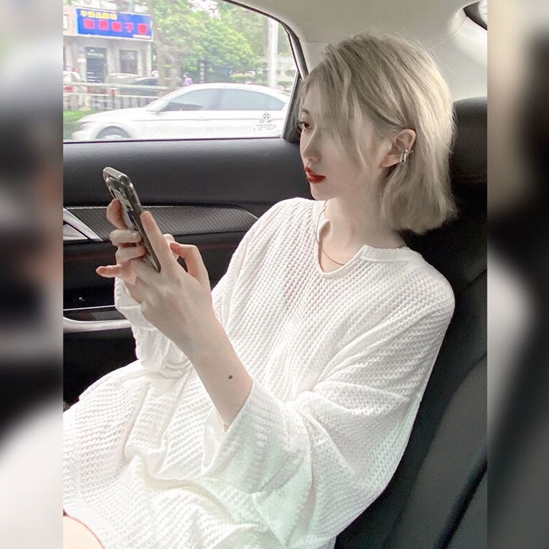 Bán Chạy!F &amp; X Áo Thun Tay Dài Chống Nắng Phong Cách Mới Mùa Hè 2021 Bằng Lụa Lạnh Mỏng Dáng Rộng Cổ Lõm Dài Vừa Vặn Cho Nam Và Nữ