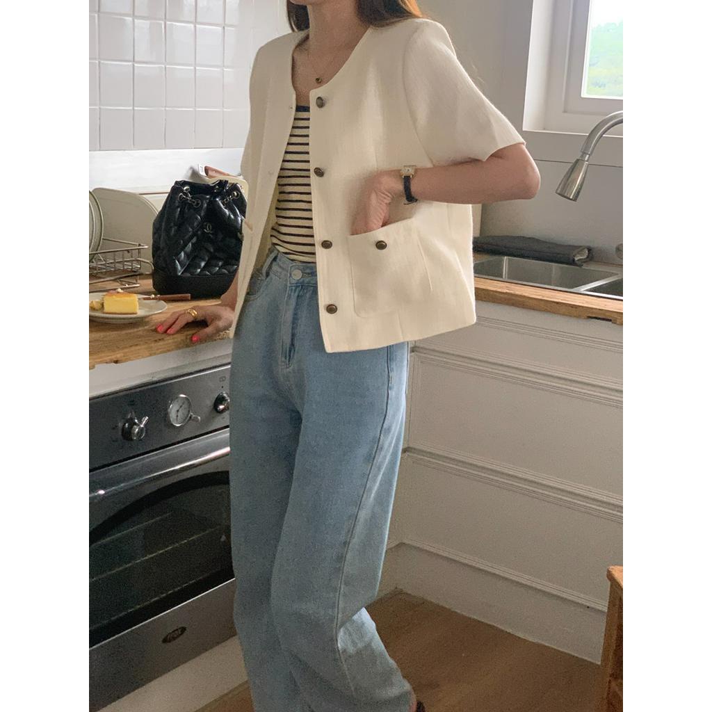 Áo Khoác Vải Tuýt Dáng Ngắn Thời Trang 62798