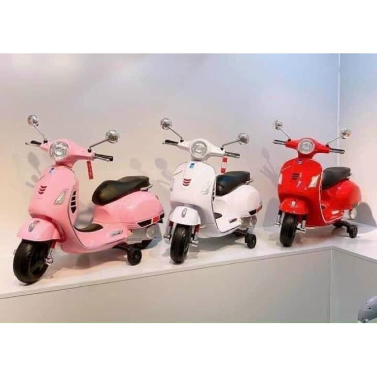 Xe máy vespa cho bé Xe máy điện trẻ em sử dụng chân ga đa chức năng-BabiboKids