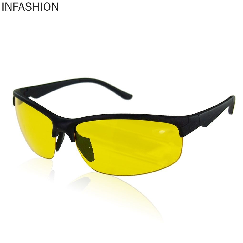 Kính Mát Thể Thao Nhìn Ban Đêm Màu Vàng Cho Nam Nữ