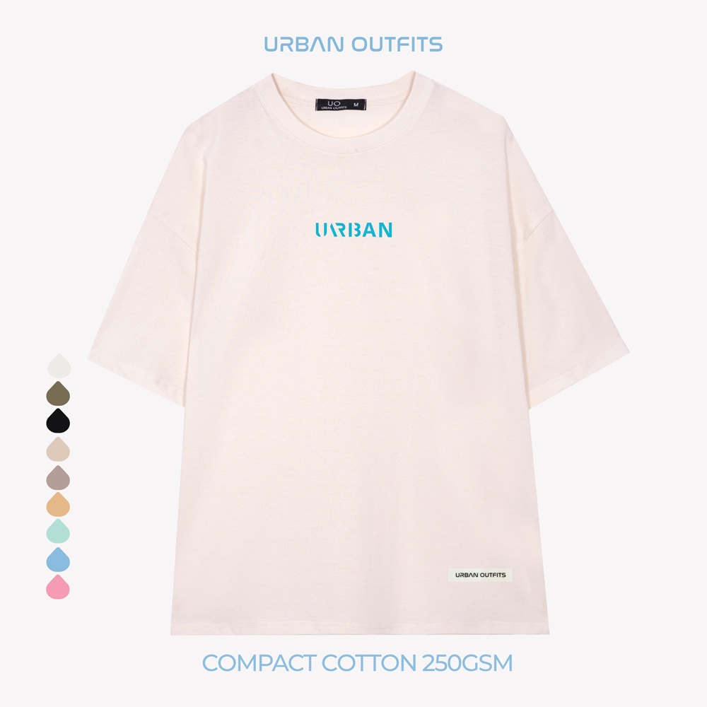 Áo Thun Tay Lỡ Form Rộng URBAN OUTFITS  ATO121 Local Brand In URBAN XANH  ver 2.0 Vải 100% Compact Cotton 250GSM Dầy