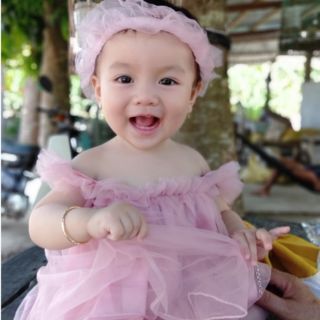 Váy tutu hồng kèm băng đô cho bé