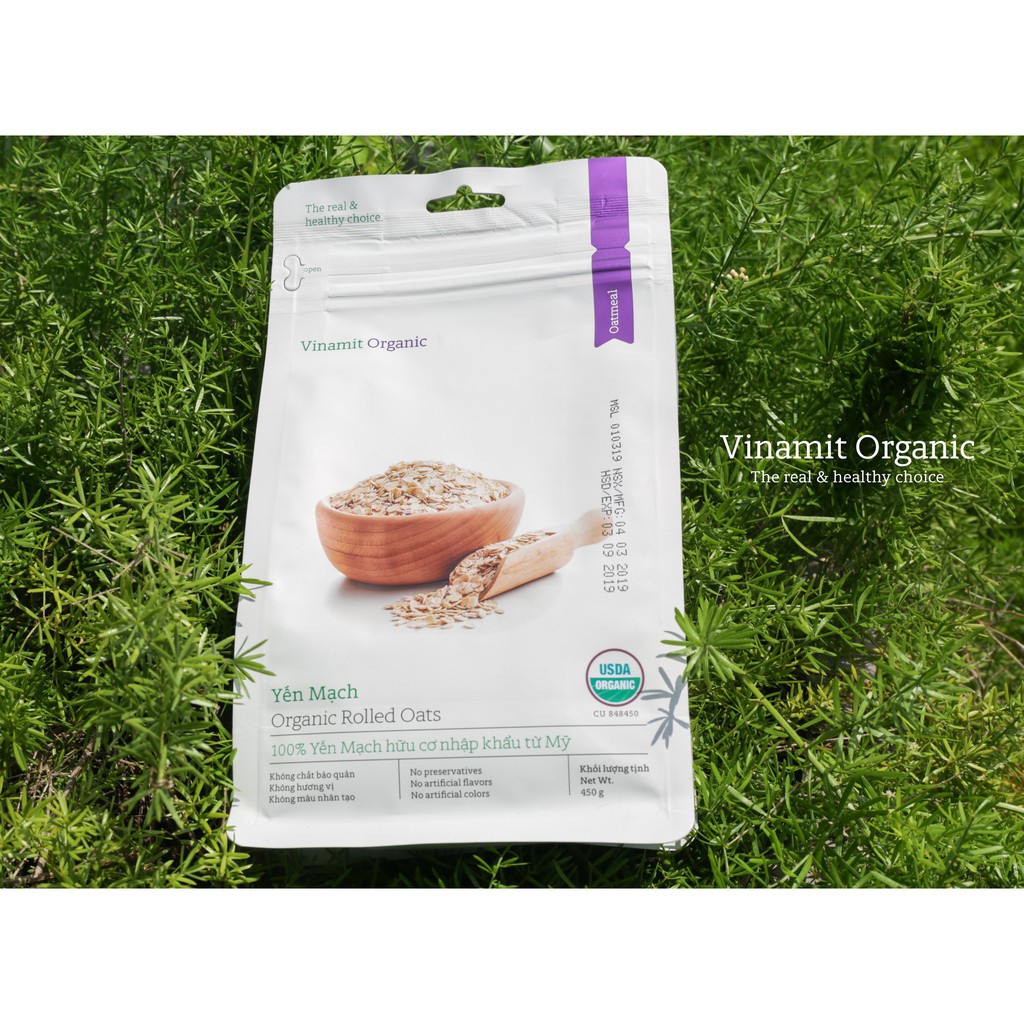 Combo 4 Yến Mạch Hữu Cơ Vinamit Organic Gói 450g