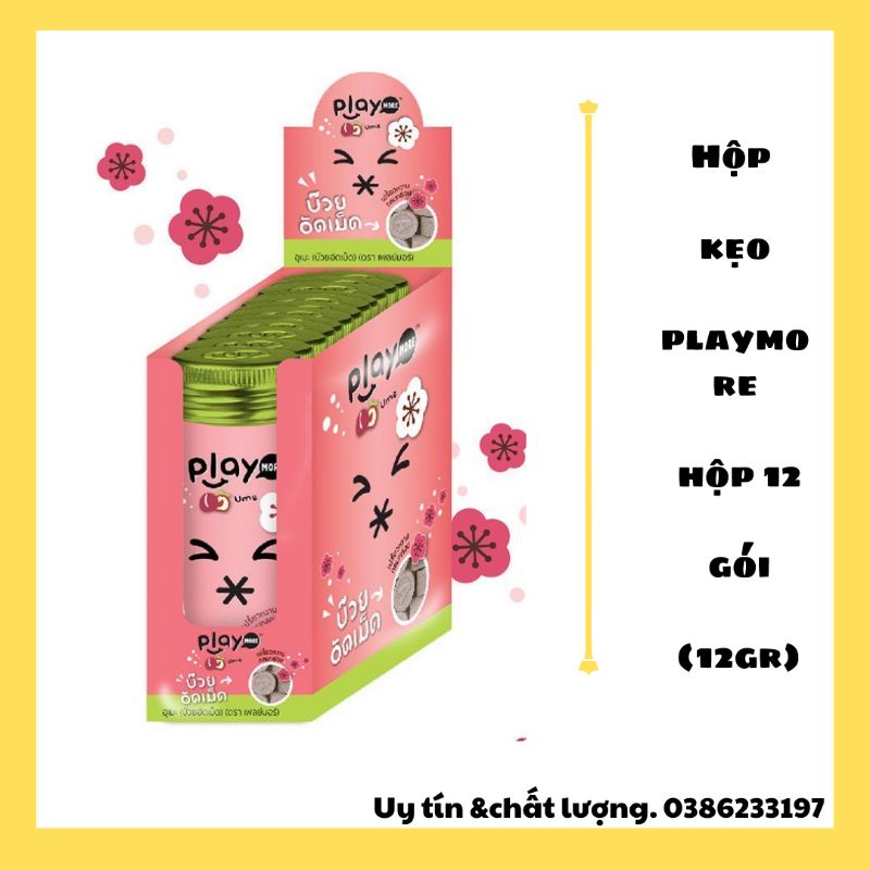 Hộp 12 gói Kẹo Playmorre gói 12g