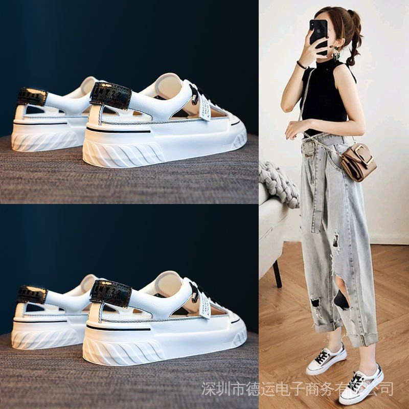 Giày Sandal Thể Thao Đế Bằng Thời Trang Mùa Hè 2022 Mới Cho Nữ