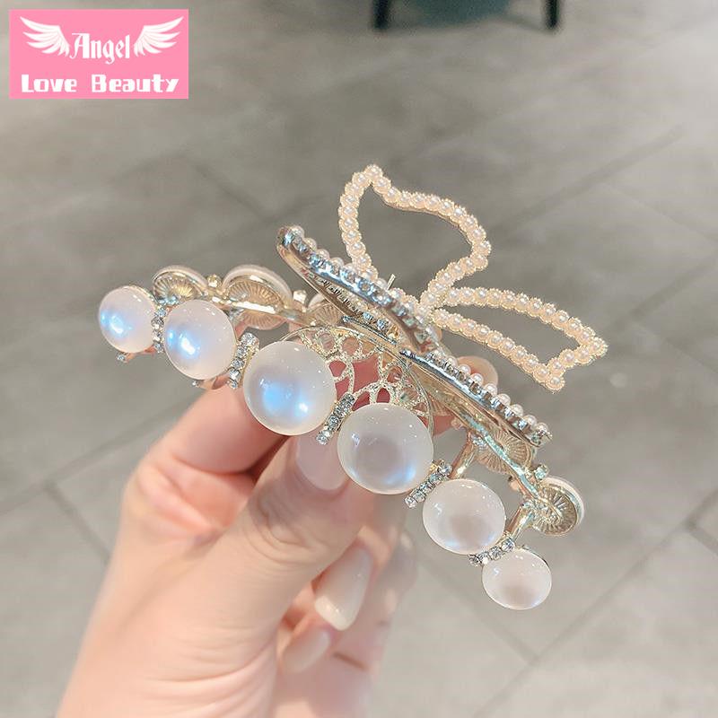 Kẹp Tóc Đính Ngọc Trai Giả Thiết Kế Tinh Tế Phong Cách Hàn Quốc Thời Trang