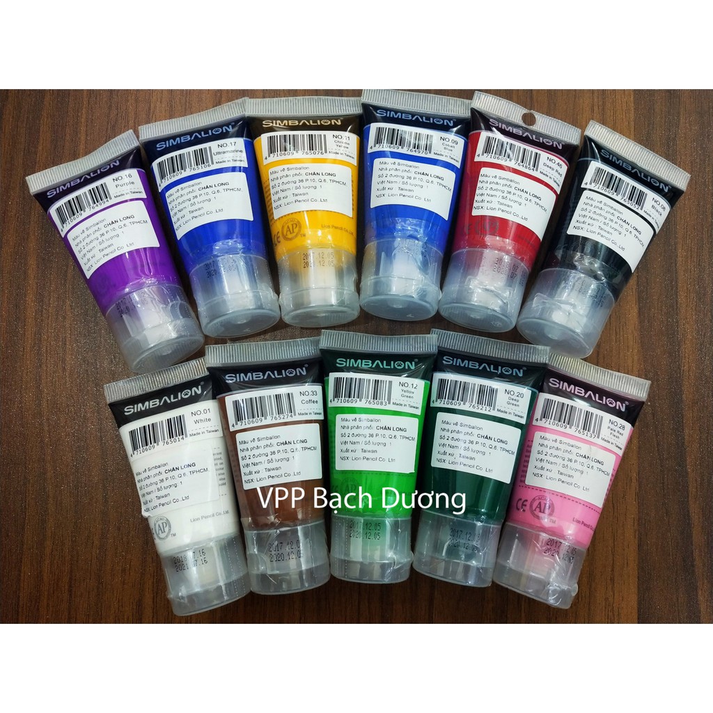 Màu Acrylic Simbalion 30ml - tuýp