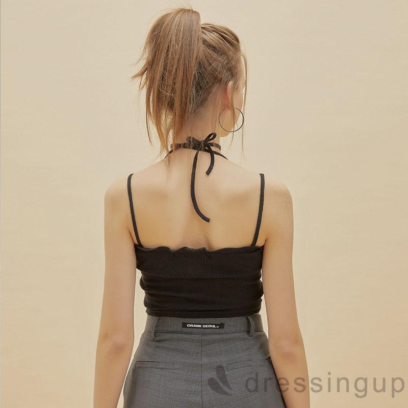 Áo dáng ngắn phối dây yếm thời trang cho nữ | BigBuy360 - bigbuy360.vn