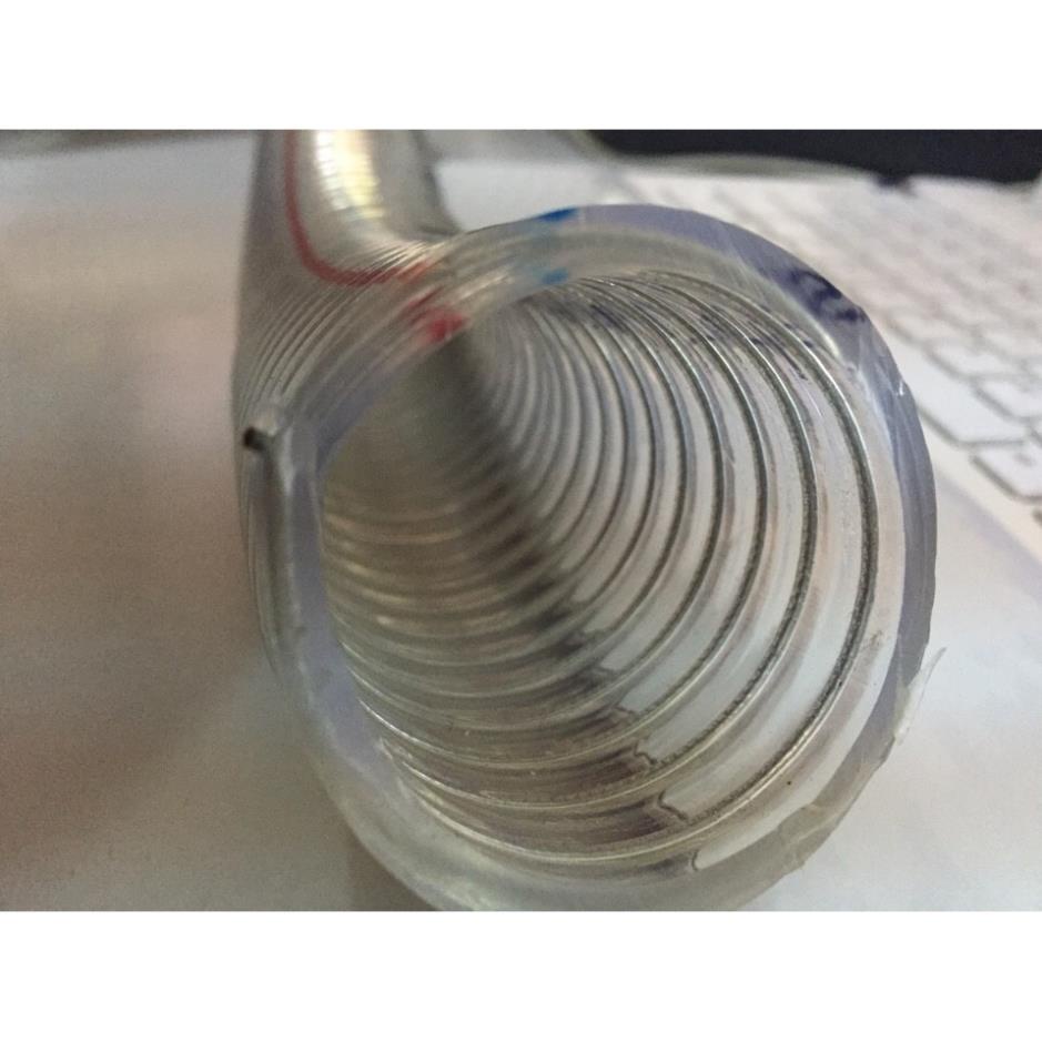 Ống nhựa mềm lõi thép PVC chuyên dẫn nước sạch, dẫn hóa chất D60,đơn giá 10M