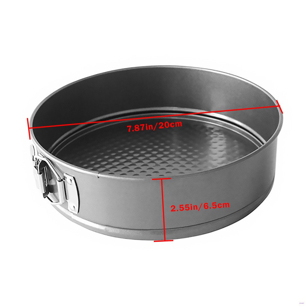 Khuôn Làm Bánh Hình Tròn Chống Dính Bằng Thép Không Gỉ 20cm