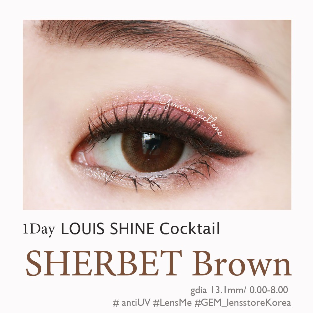 [Lens 1 Ngày] Áp Tròng SHERBET BROWN - LENS ME KOREA Lens Ẩm Cao Không Giãn Tự Nhiên, Phù Hợp Cho Mắt Nhạy Cảm