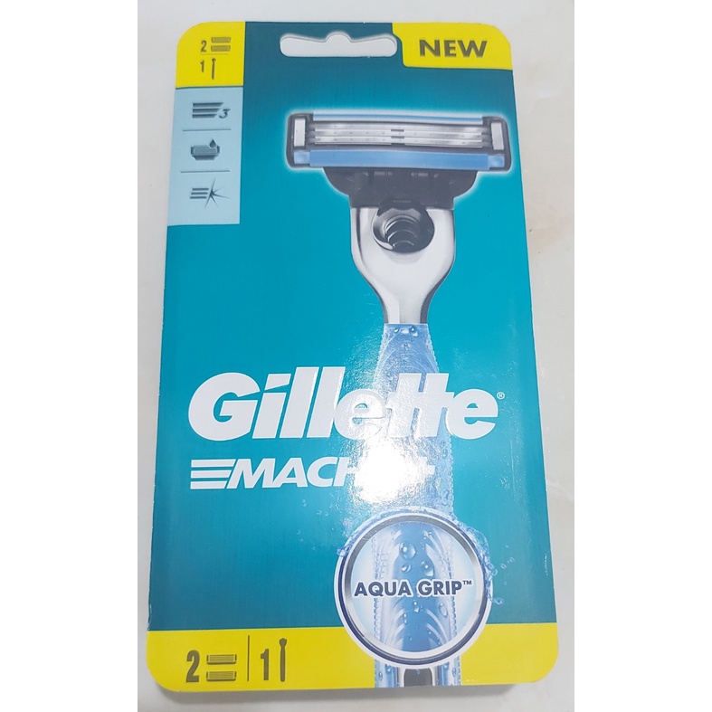 Dao Cạo Râu Gillette Mach3+ New (1 Cán + 2 Lưỡi)
