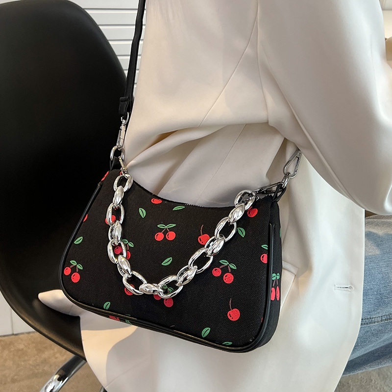 IELGY Túi Đeo Vai In Họa Tiết cherry Phong Cách Hàn Quốc Xinh Xắn Cho Nữ