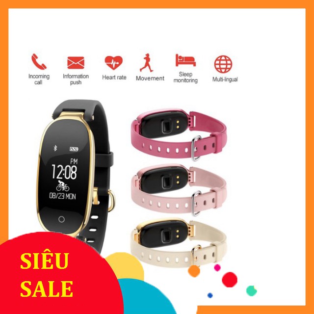 [SiêuRẻ] Đồng hồ nữ, đồng hồ thông minh nữ WristBand MIJAFIT S3 năm 2018 cho phái đẹp, bảo hành 6 tháng .