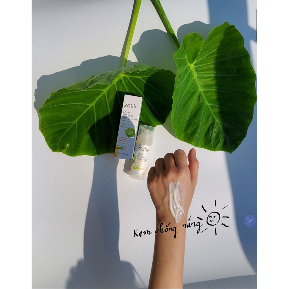 KEM CHỐNG NẮNG HỮU CƠ ZATIK 50ML