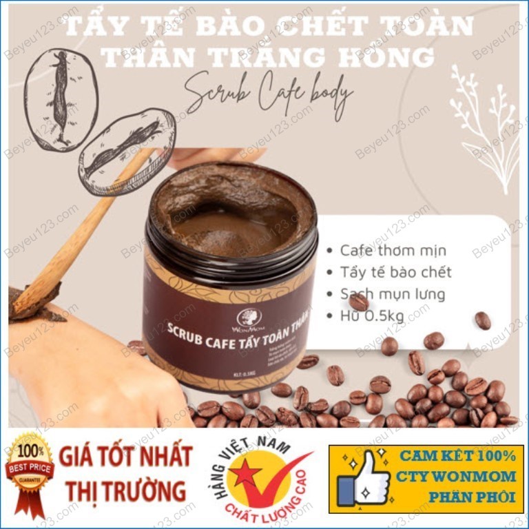 COMBO Chăm sóc toàn thân cho Mẹ Wonmom (1 Sữa tắm cho Mẹ + 1 Kem sữa nghệ toàn thân + 1 Scrub Cafe tẩy toàn thân)