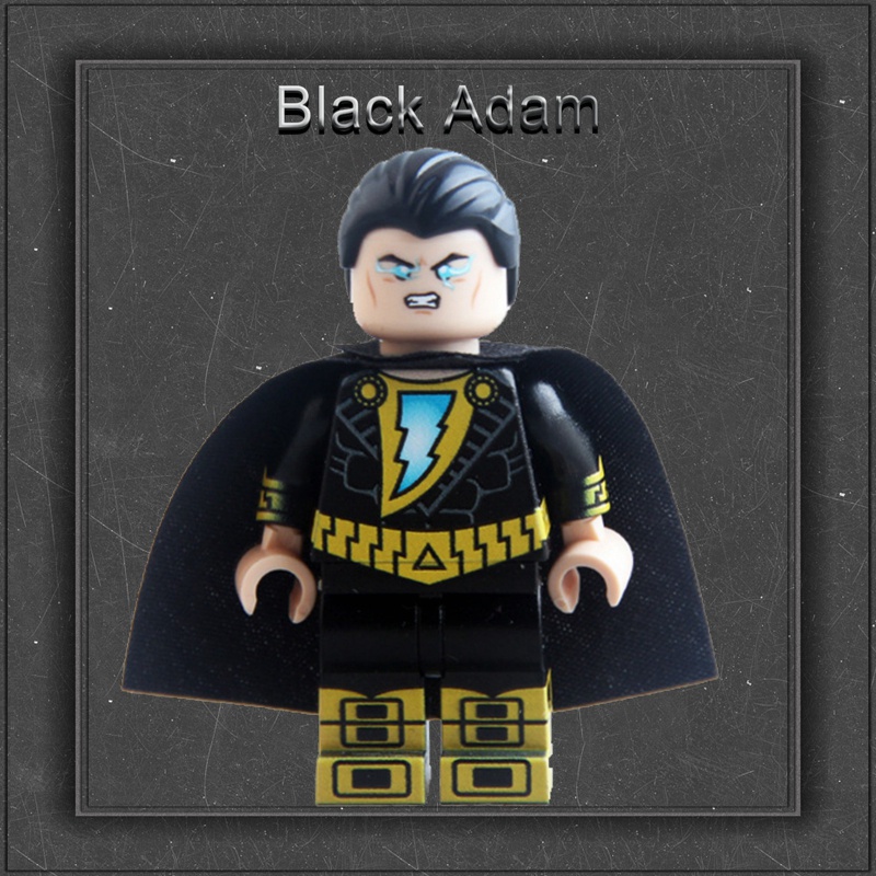 Bộ Đồ Chơi Lắp Ráp Mô Hình Nhân Vật Adam Shazam Màu Đen/Xám