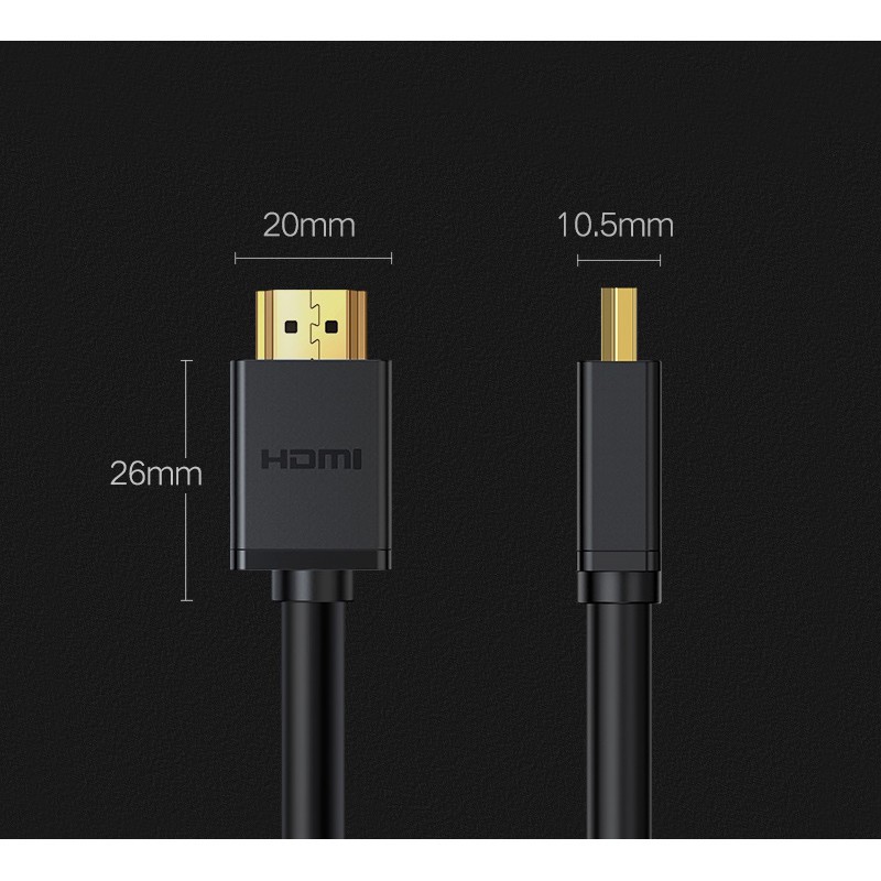 Cáp HDMI dài 1,5m Ugreen 60820 hỗ trợ 4K2K Full HD 1080 - Hàng Chính Hãng