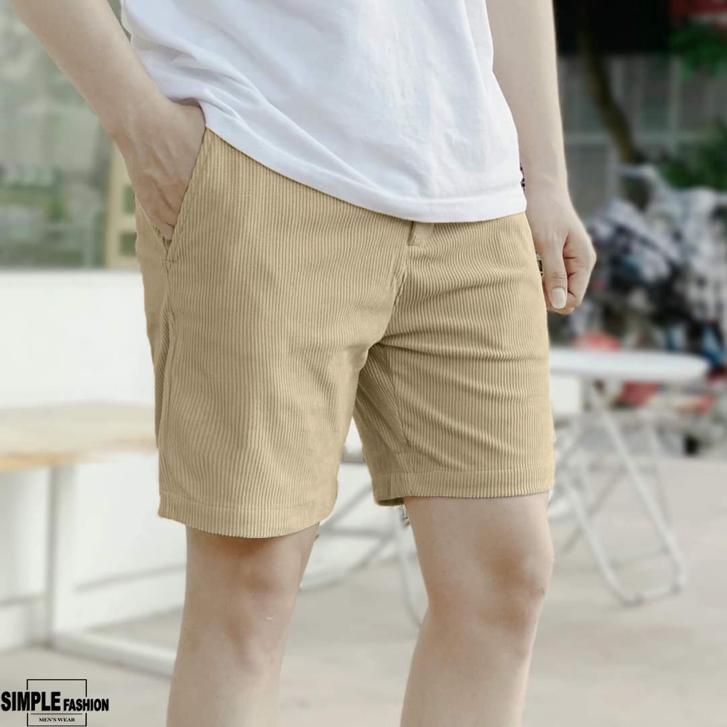 Quần Short Đùi Nam SIMPLE Chất Nhung Tăm Co Giãn Tốt, Màu Trẻ Trung, Cá Tính