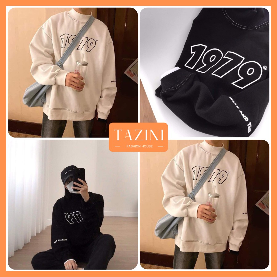 [Video + Ảnh Thật] Áo Sweater Dài Tay Unisex 1979 TaZiNi - Mã 487