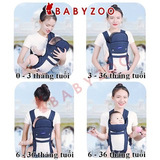 Địu em bé đa năng cho bé sơ sinh có đỡ cổ hàng chất lượng cao Babyzoo