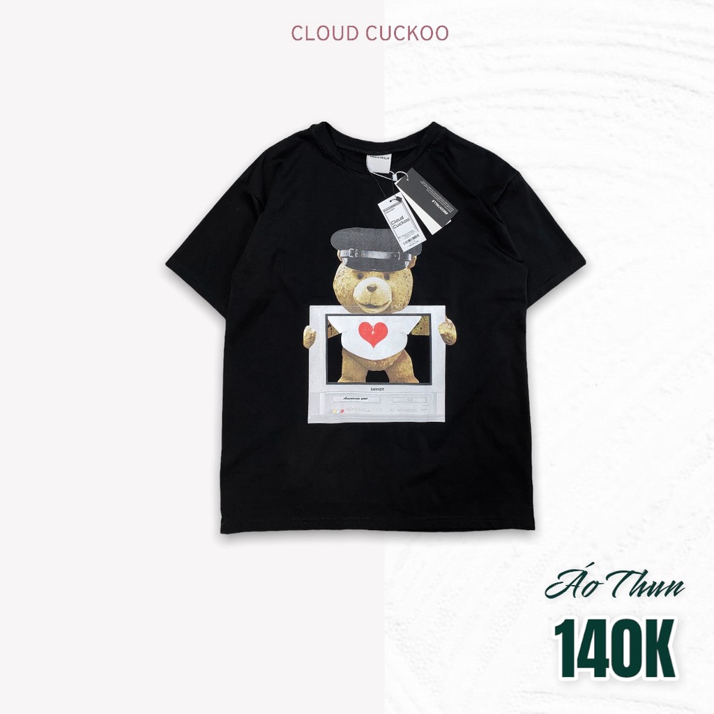 Áo Thun Gấu Nâu Phong Cách Chất Cotton Mát - Mã Số: 21067