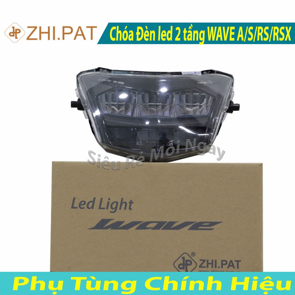 Đèn led 2 tầng Wave A, Wave S, Wave RS, Wave RSX, Future 125cc Viền Đen và Trắng