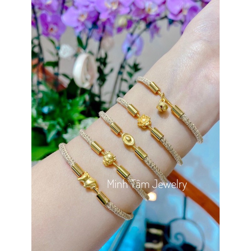 Charm đĩnh Au 24k mini, Charm thỏi tài lộc 24k-Minh Tâm Jewelry
