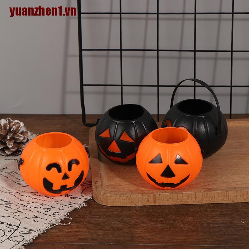 Xô Nhựa Đựng Bí Ngô Trang Trí Halloween Yuanzhen1