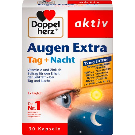 Viên uống Doppelherz Augen Extra Tag + Nacht Kapseln 30 St., 16,2 g [Hàng Đức]