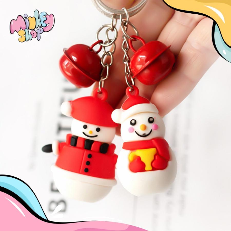 Móc Khoá Giáng sinh Noel Người Tuyết Dễ Thương Hottrend 2022 Phụ Kiện Túi Xách, Balo, Cặp Xách, Ô tô 02MKGS Minkey