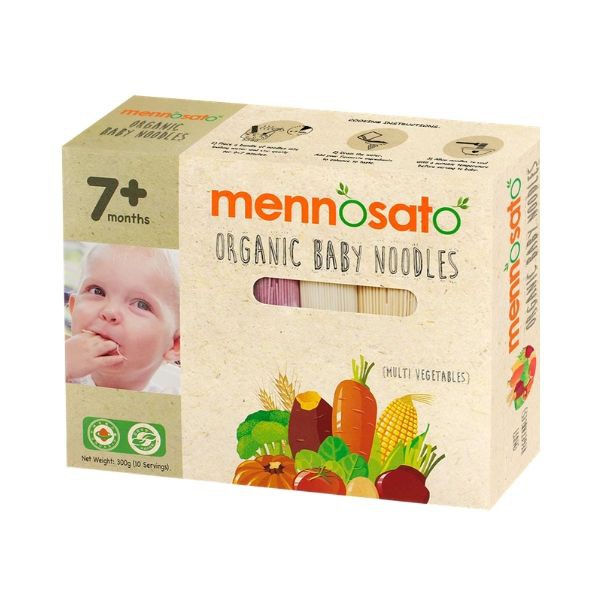 Mì Rau Củ Hữu Cơ Cho Bé Vị Hỗn Hợp MenNoSato 300g - Xuất xứ Malaysia