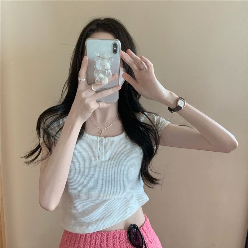 COZOK Áo Thun Tay Ngắn Dáng Ôm Thời Trang Cho Nữ