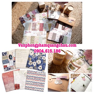 PAPER PACK - Giấy họa tiết trang trí Scrapbook, thiệp, lovebox (size 30cm x 30cm) - 01 quyển