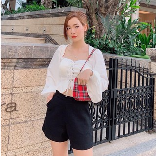 [KÈM QUÀ TẶNG] Áo peplum mắc cáo cổ vuông
